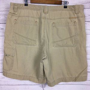 Columbia Mens Granite Cotton Tech Shorts 42 9L Light Brown Omnishield Pockets